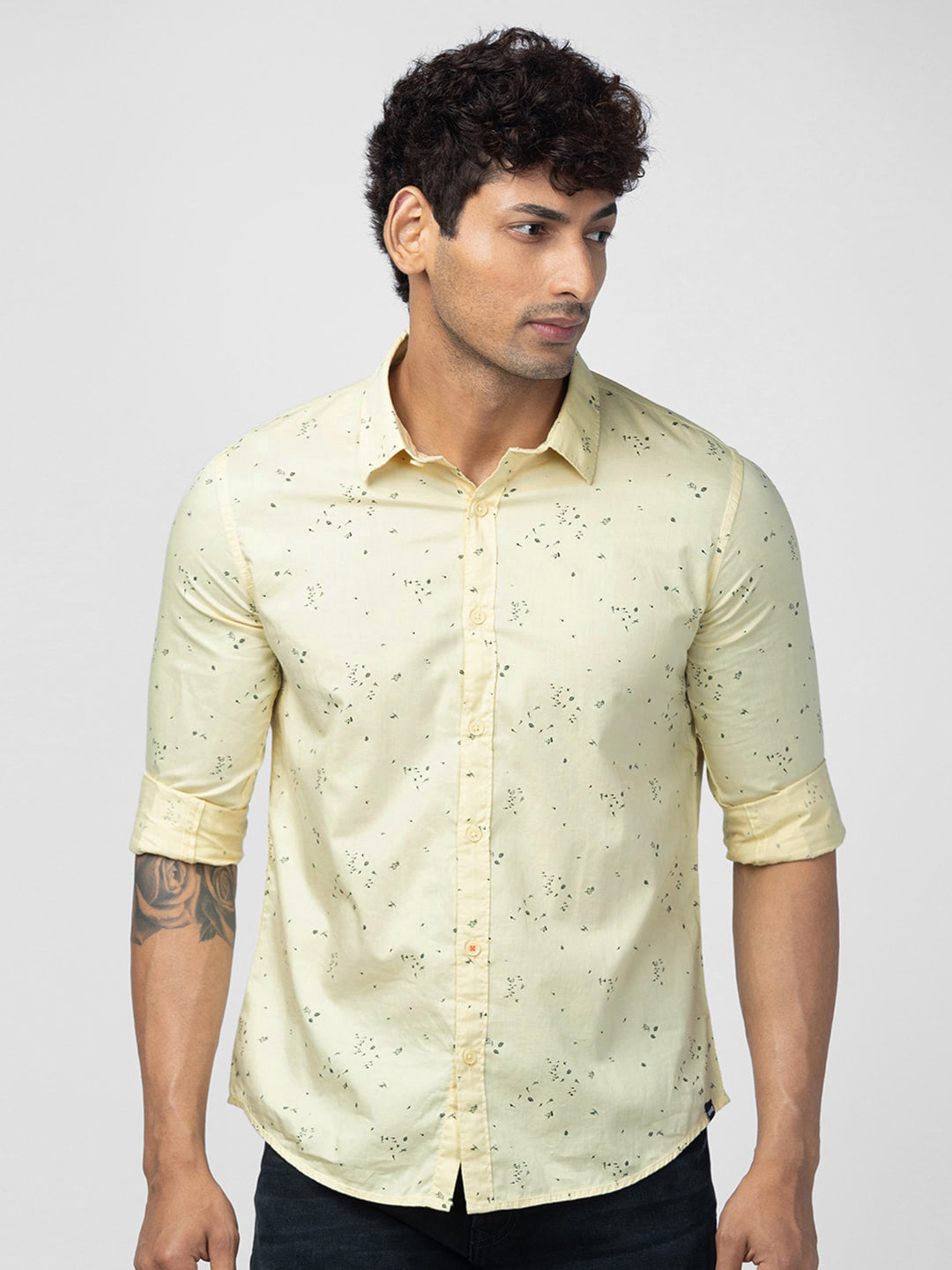 SPYKAR Men Slim Fit Printed Casual Cotton Shirt