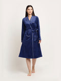 KLOTTHE Long Sleeve Woolen Bath Robe With Belt