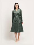 Klotthe Green Woolen Bath Robe With Belt