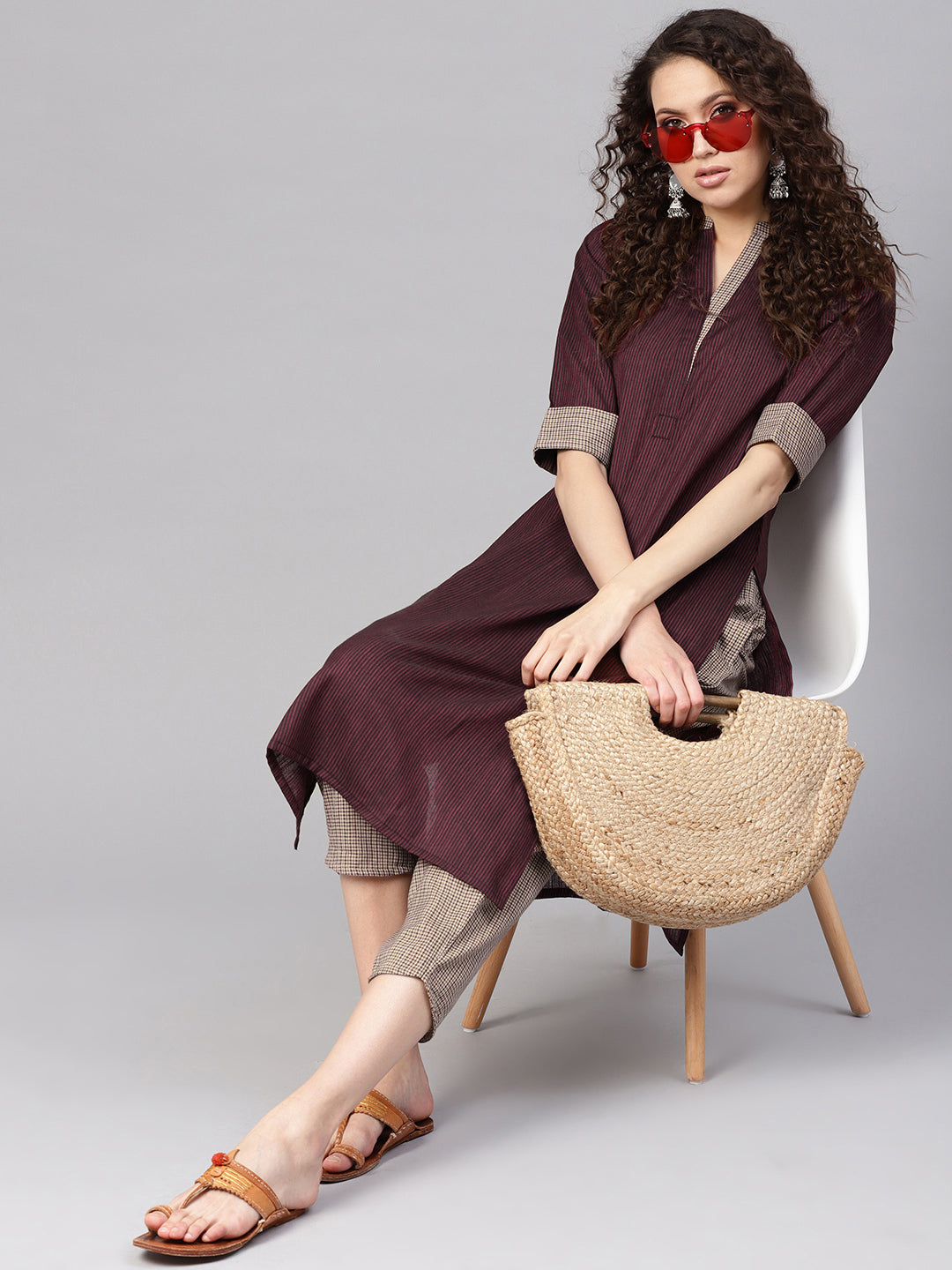 Gerua By Libas Striped Kurta with Trousers
