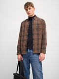 THE BEAR HOUSE Men Button-Down Collar Checked Cotton Slim Fit Casual Shirt