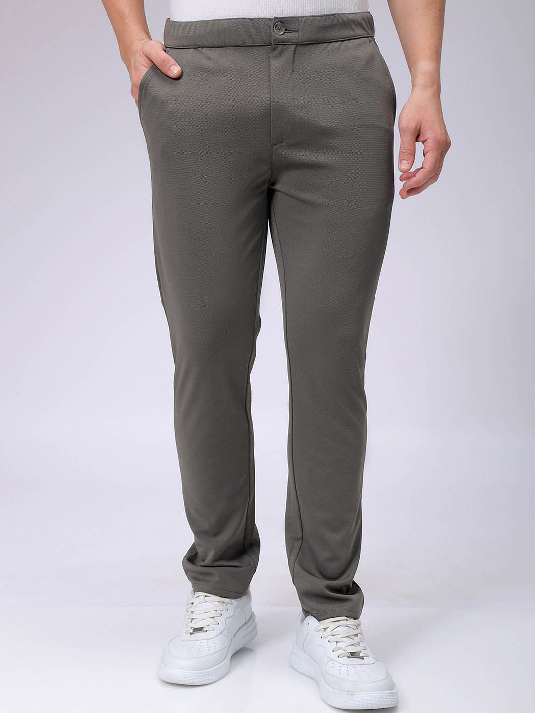 The Indian Garage Co. X Luxe Men Textured Slim Fit Trousers