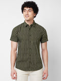 SPYKAR Vertical Stripes Pure Cotton Casual Shirt