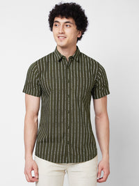 SPYKAR Vertical Stripes Pure Cotton Casual Shirt