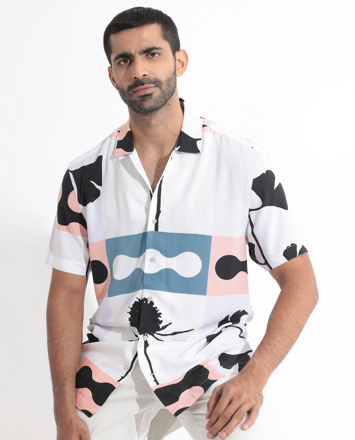 RARE RABBIT Men Ansel Slim Fit Abstract Printed Shirt
