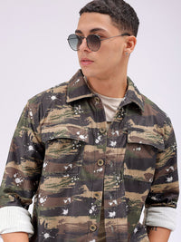 The Indian Garage Co Men Cutaway Collar Abstract Printed Casual Shirt