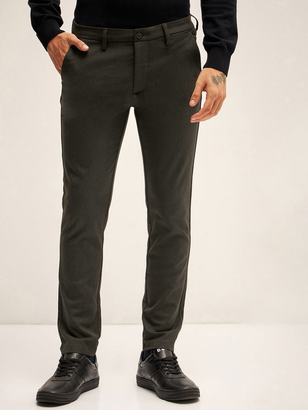 THE BEAR HOUSE Men Slim Fit Trousers
