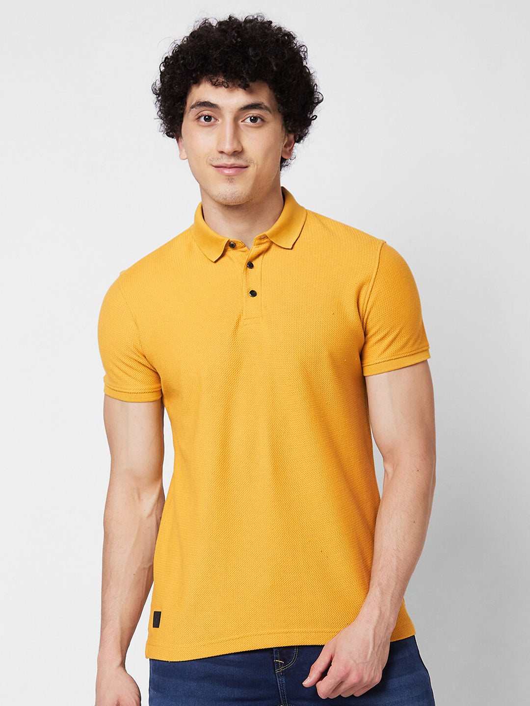 SPYKAR Polo Collar Cotton Slim Fit T-shirt
