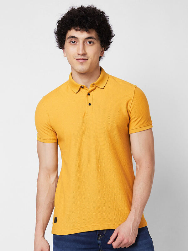 T-shirt Kapas Kolar Spykar Polo Fit
