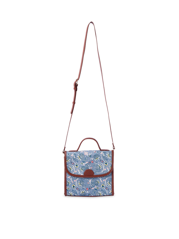 TEAL BY CHUMBAK Floral Printed Satchel