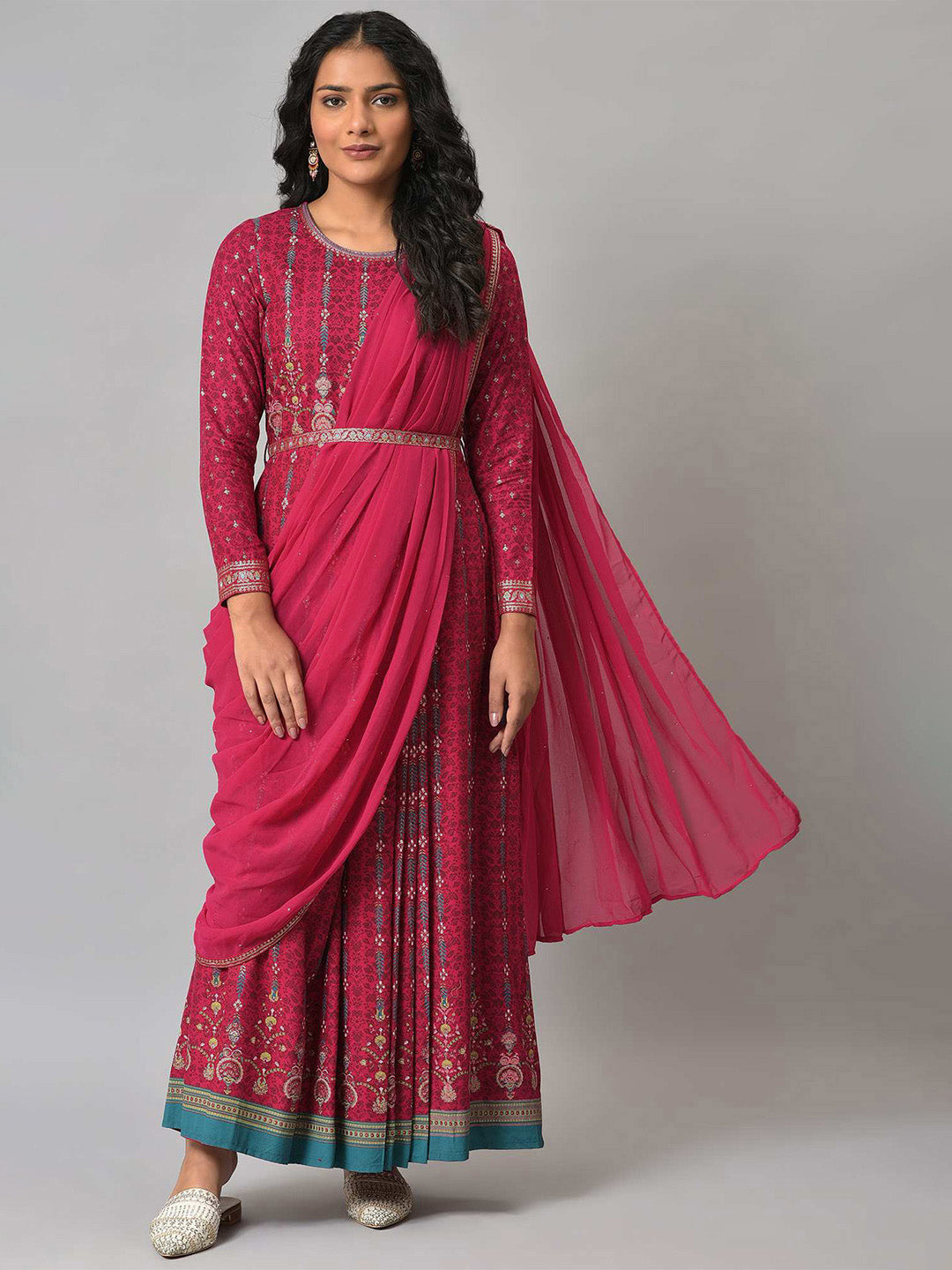 W Ethnic Motifs Maxi Dress