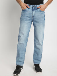 Bene Kleed Men Relaxed Fit Clean Look Heavy Fade Whiskers Pure Cotton Jeans