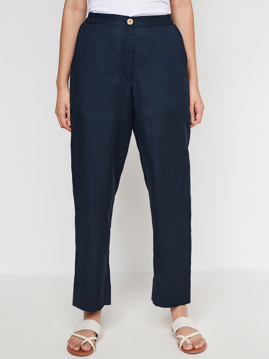 Global Desi Women Straight Fit Trousers