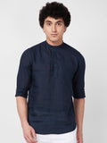 SPYKAR mandarin collar Long Sleeves Casual Linen Shirt