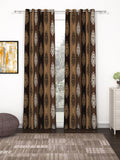 Story@home Nature Brown & Beige Set of 2 Ethnic Motifs Long Door Curtains