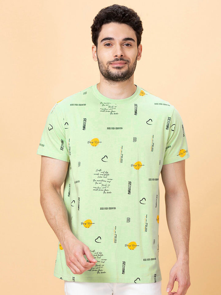 Being Human Conversational Printed Round Neck Short Sleeves Pure Cotton T-shirt