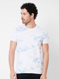 SPYKAR Abstract Printed Cotton Slim Fit T-shirt