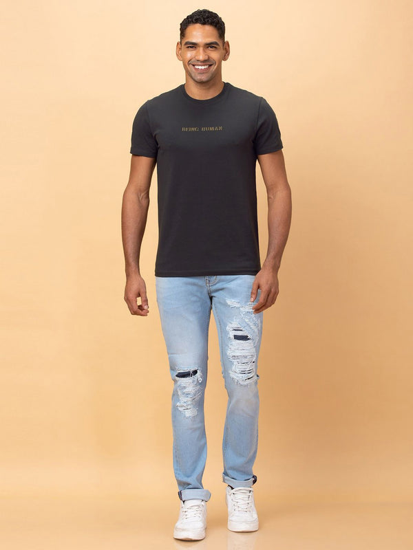 Being Human Men Typography T-shirt