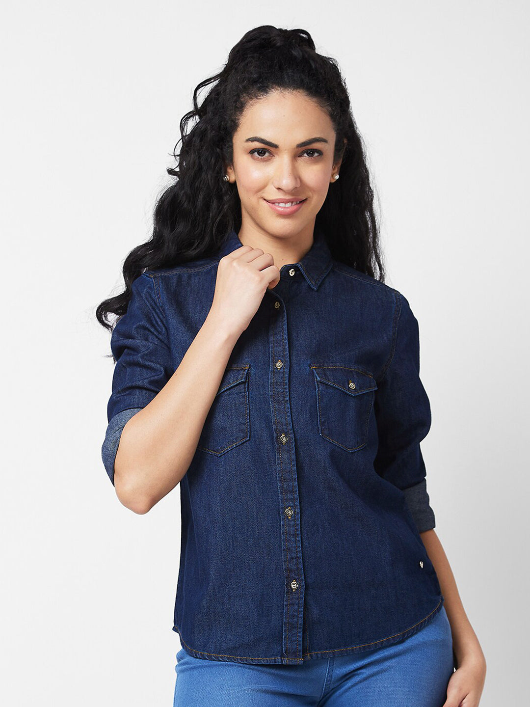 SPYKAR Women Pure Cotton Casual Shirt