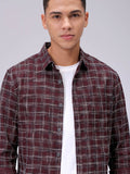 The Indian Garage Co Men Slim Fit Opaque Checked Casual Shirt