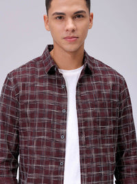 The Indian Garage Co Men Slim Fit Opaque Checked Casual Shirt