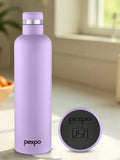 Pexpo Oreo Purple ISI Certified Thermosteel Hot and Cold Flask Water Bottle 980 ml