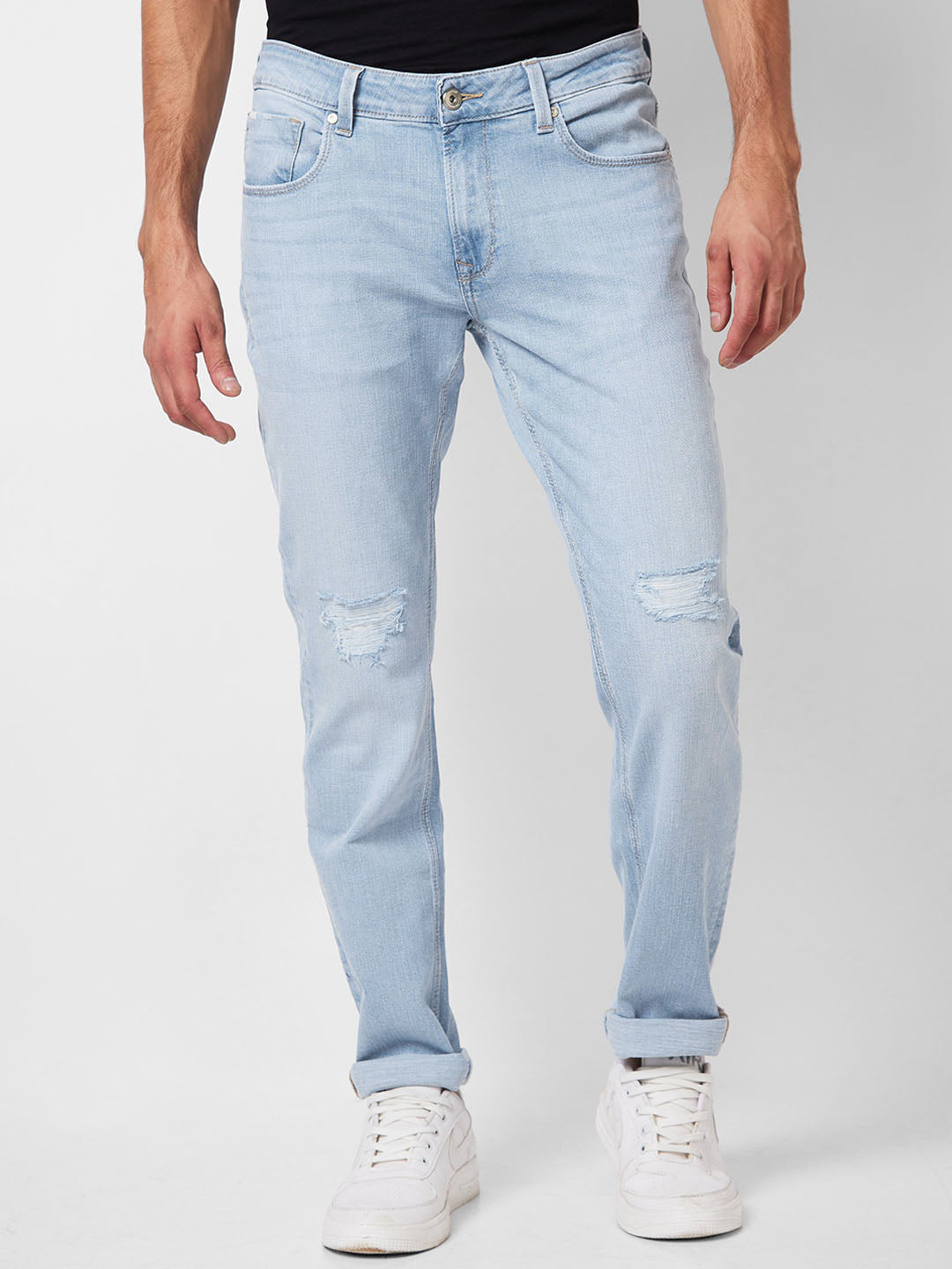 SPYKAR Men Mildly Distressed Heavy Fade Jeans