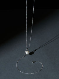 Salty Stainless Steel Elegant Swirl Tassel Chain