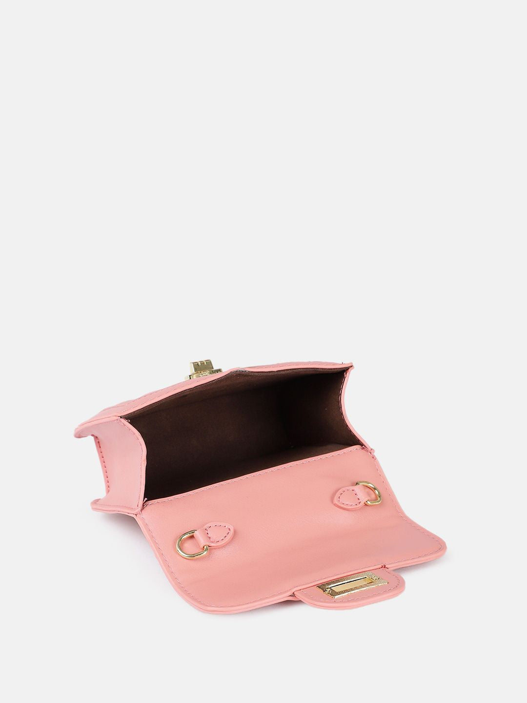 DressBerry Textured Miniature Satchel Bag with Quilted