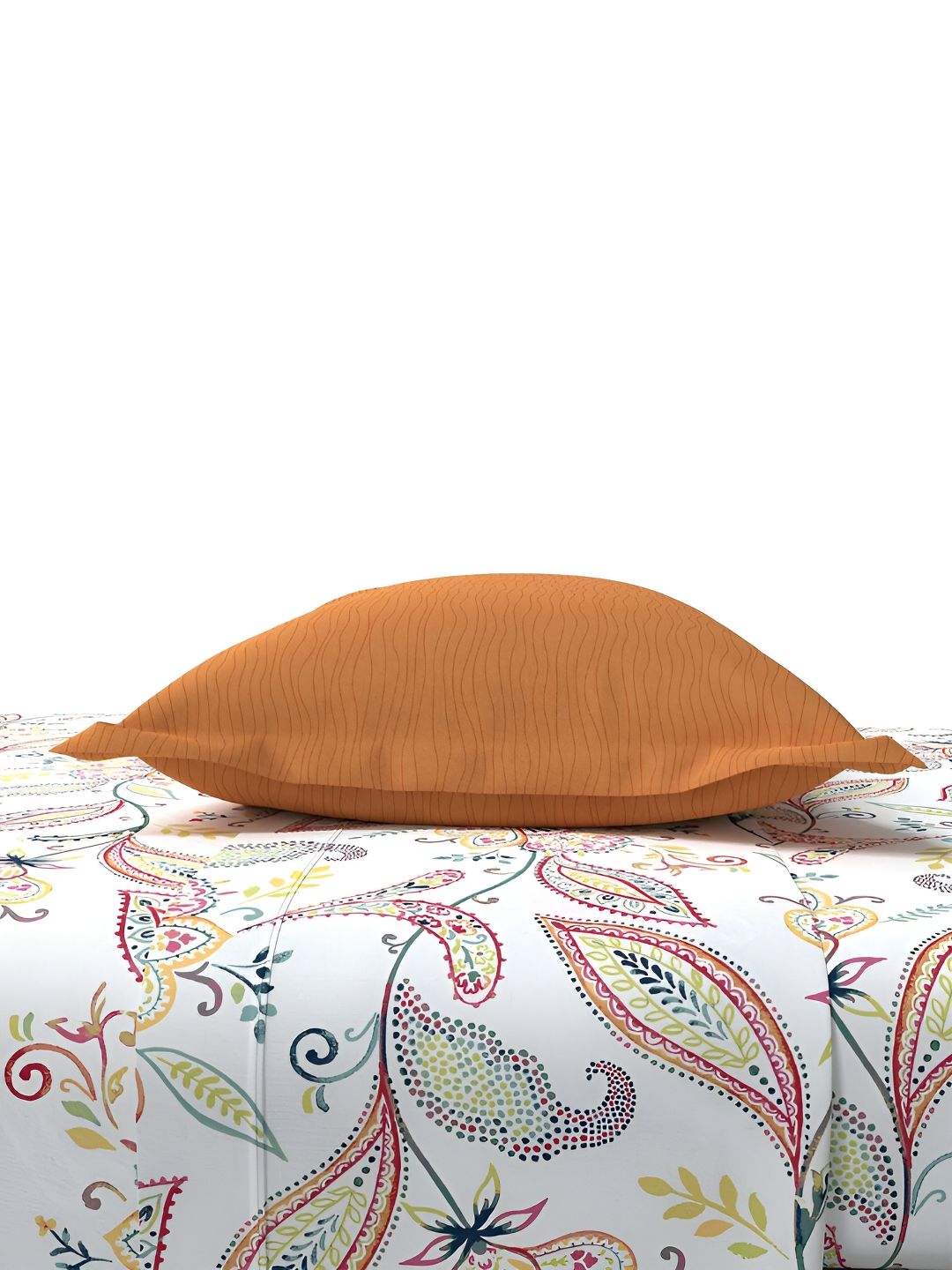 MYTRIDENT Eden Garden Flat 144TC Queen Cotton 1 Bedsheet with 2 Pillow Covers