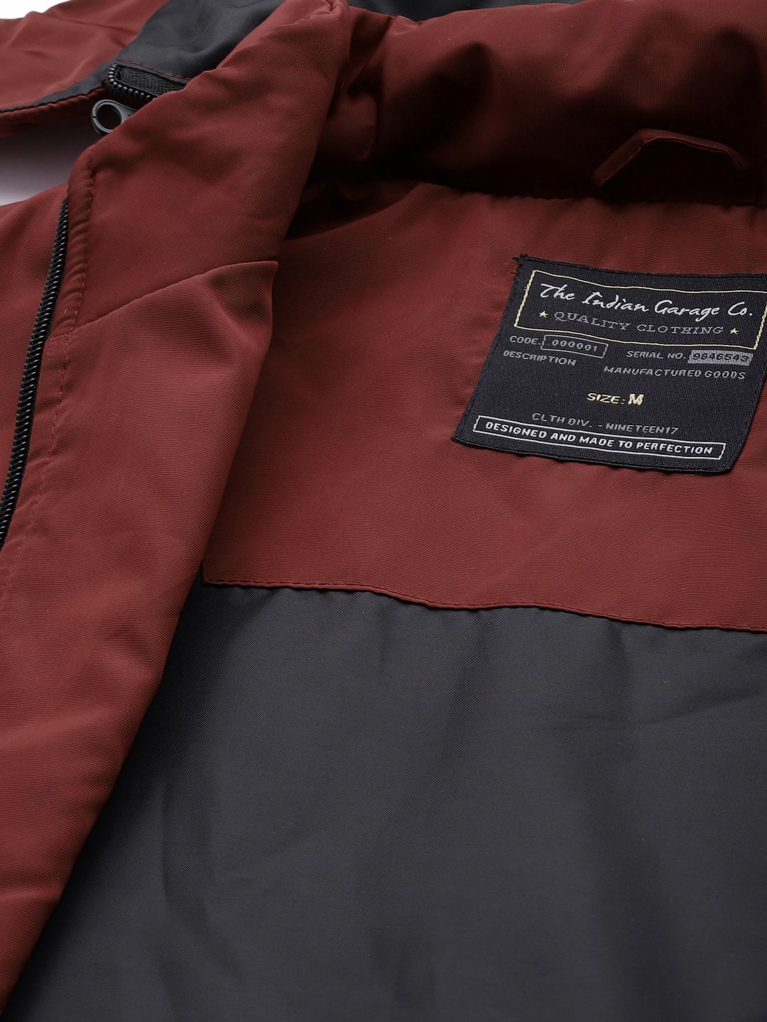 The Indian Garage Co Men Zip-Front Bomber Jacket with Detachable Hood