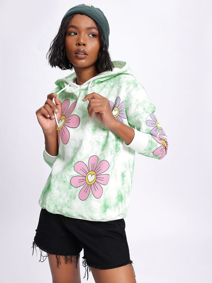 DressBerry Whirlwind Colors Tie-Dye Hooded Sweatshirt