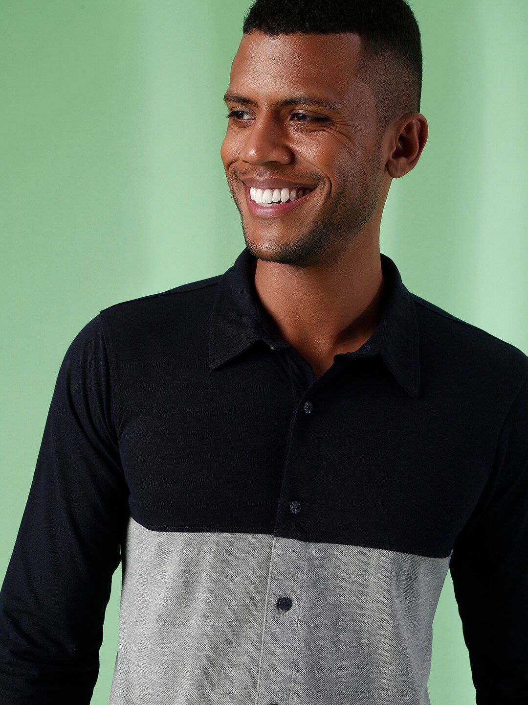 Campus Sutra Men Blue Classic Casual Shirt