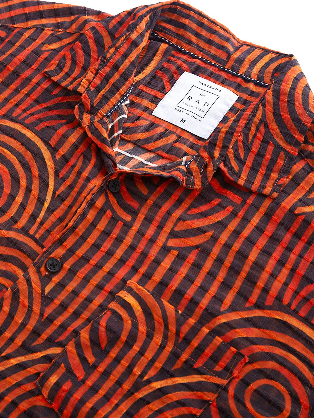 VASTRADO Men Classic Slim Fit Opaque Printed Casual Shirt