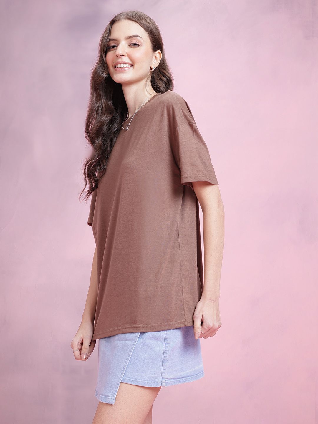 DressBerry Drop-Shoulder Oversized T-shirt