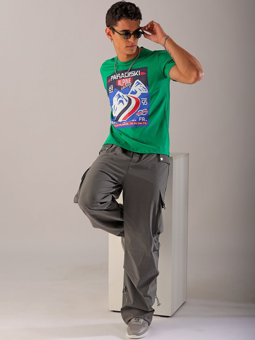 The Indian Garage Co Men Typography Printed Slim Fit T-shirt