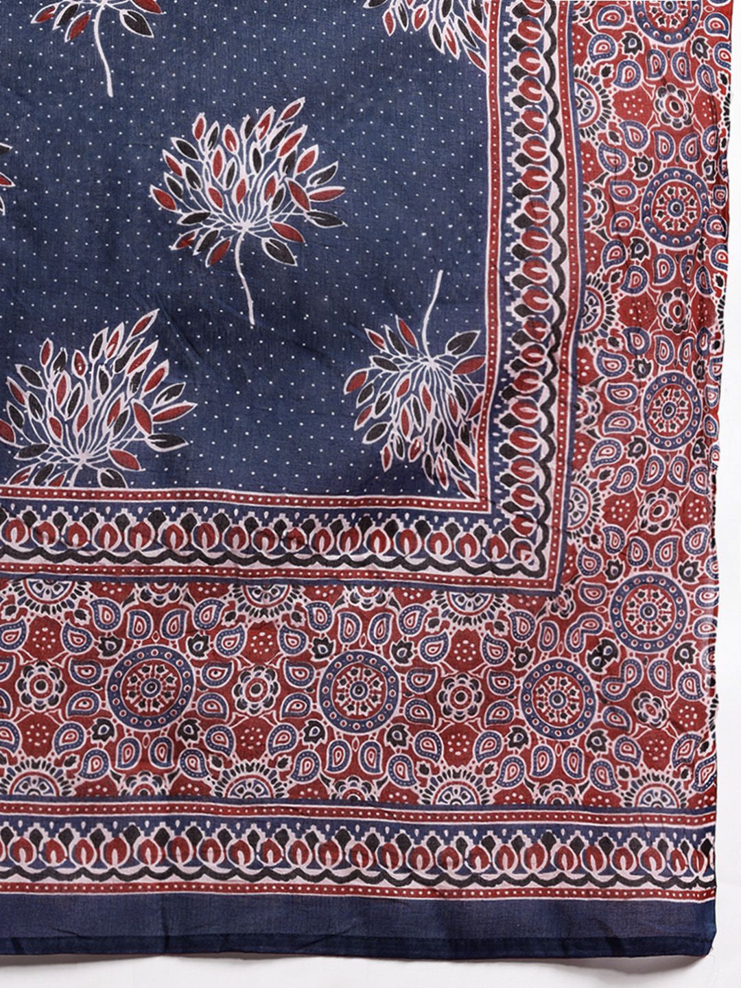 Anouk Printed Pure Cotton Kurta with Trousers & Dupatta