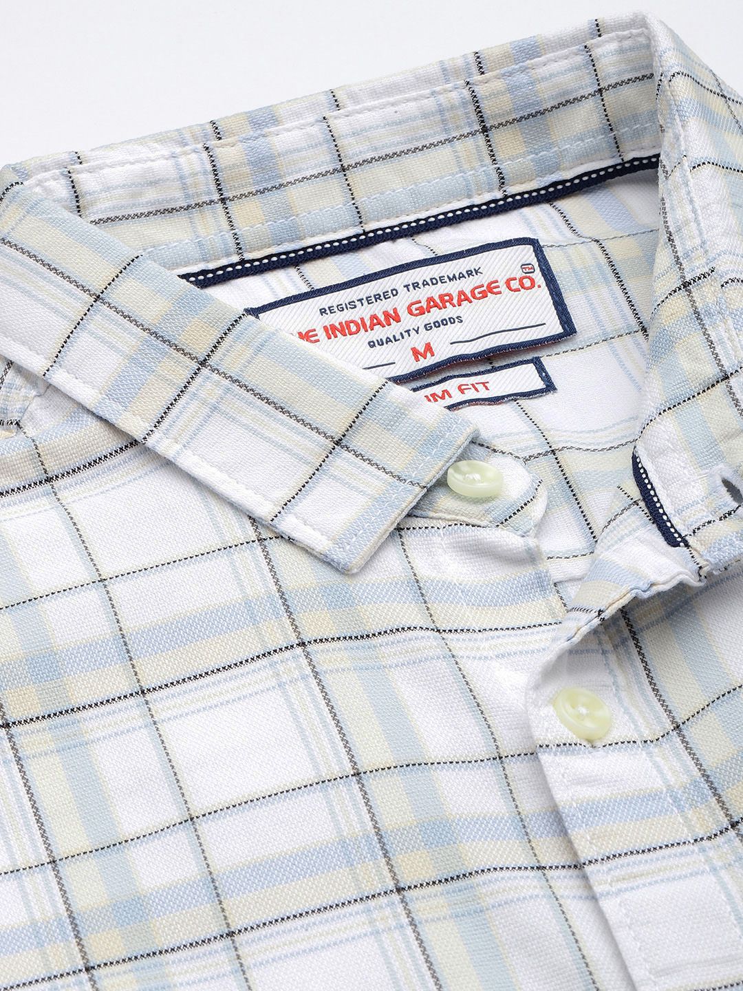 The Indian Garage Co Slim Fit Checked Casual Shirt