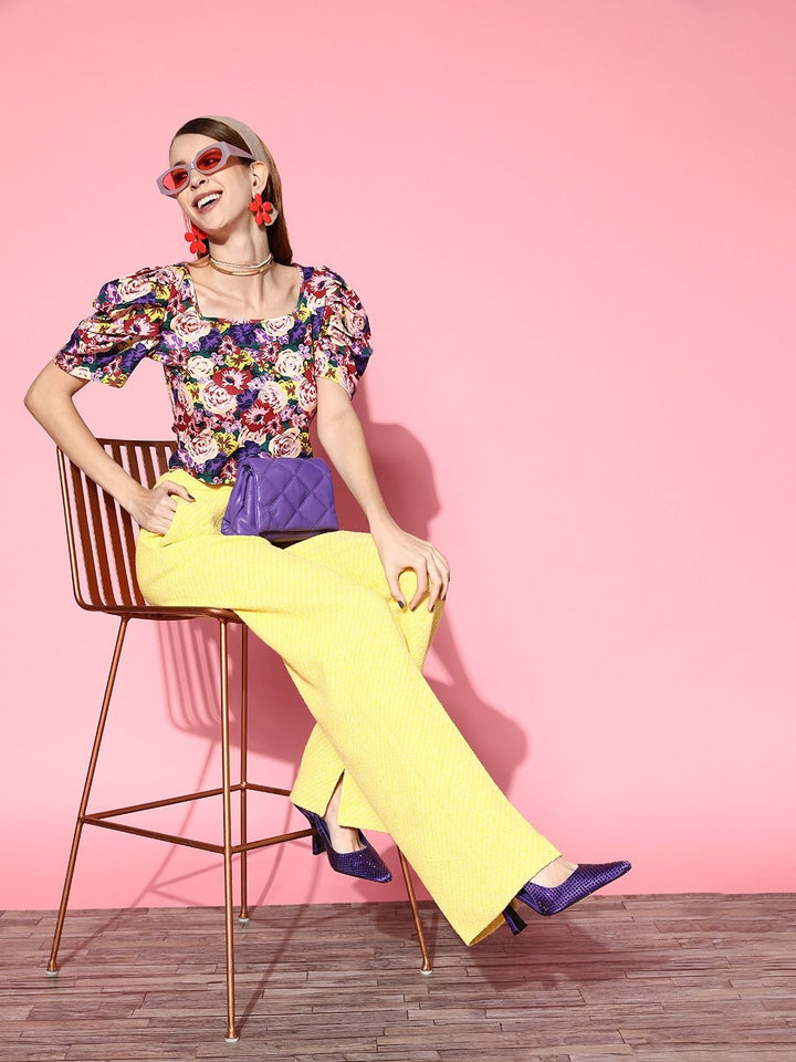 Berrylush Multi-coloured Floral Vacay Attire