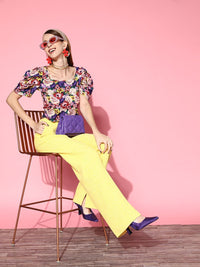 Berrylush Multi-coloured Floral Vacay Attire