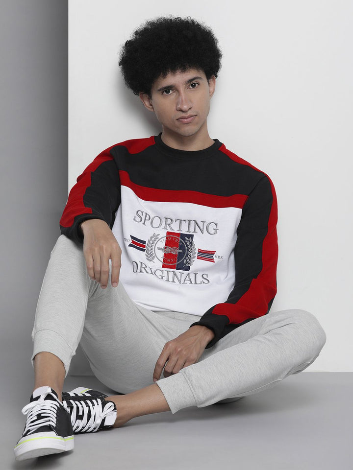 The Indian Garage Co Men Embroidered Sweatshirt