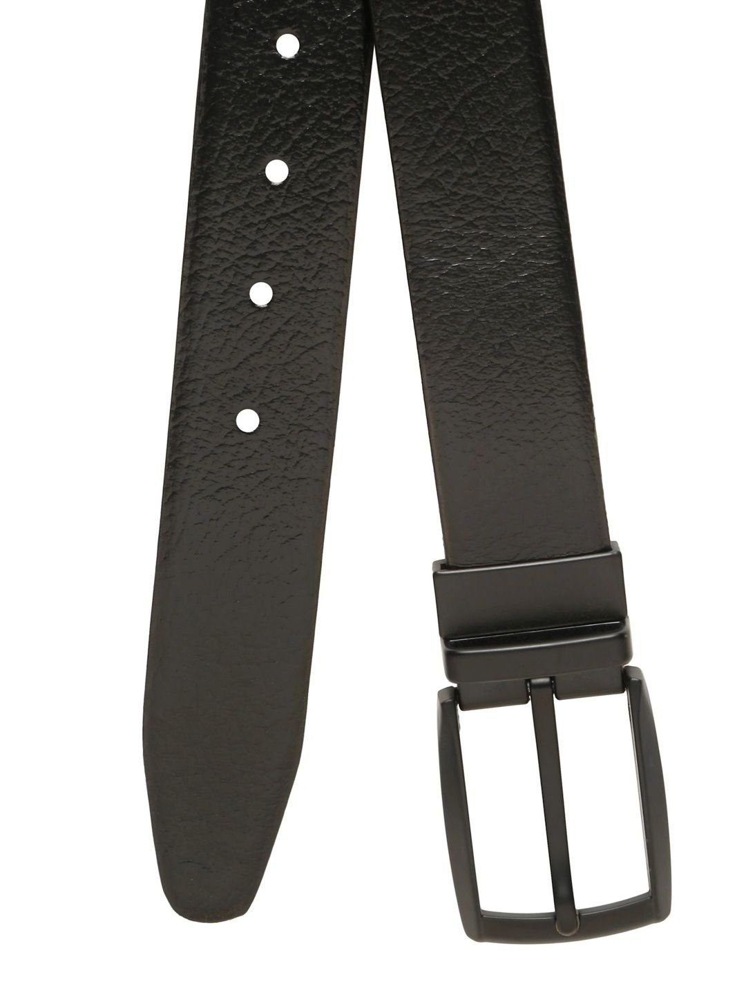 Teakwood Leathers Men Textured Leather Reversible Formal Belt