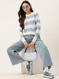 DressBerry Women Acrylic Chevron Patterned Pullover