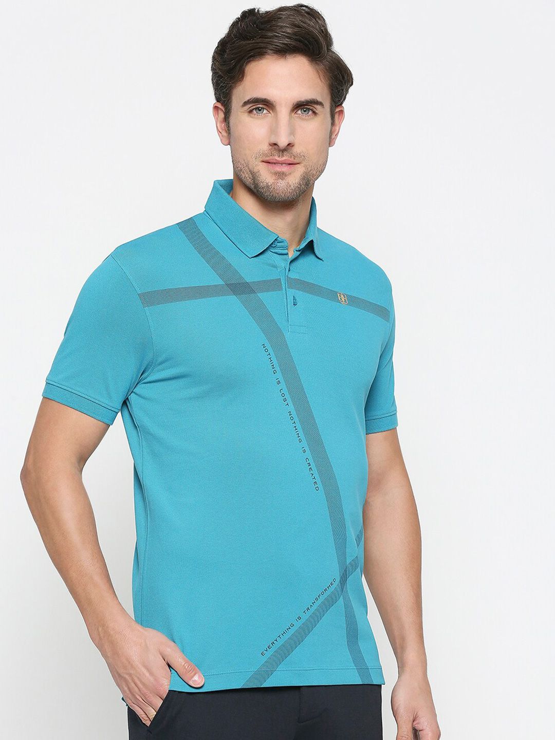 Being Human Typography Printed Polo Collar T-shirt