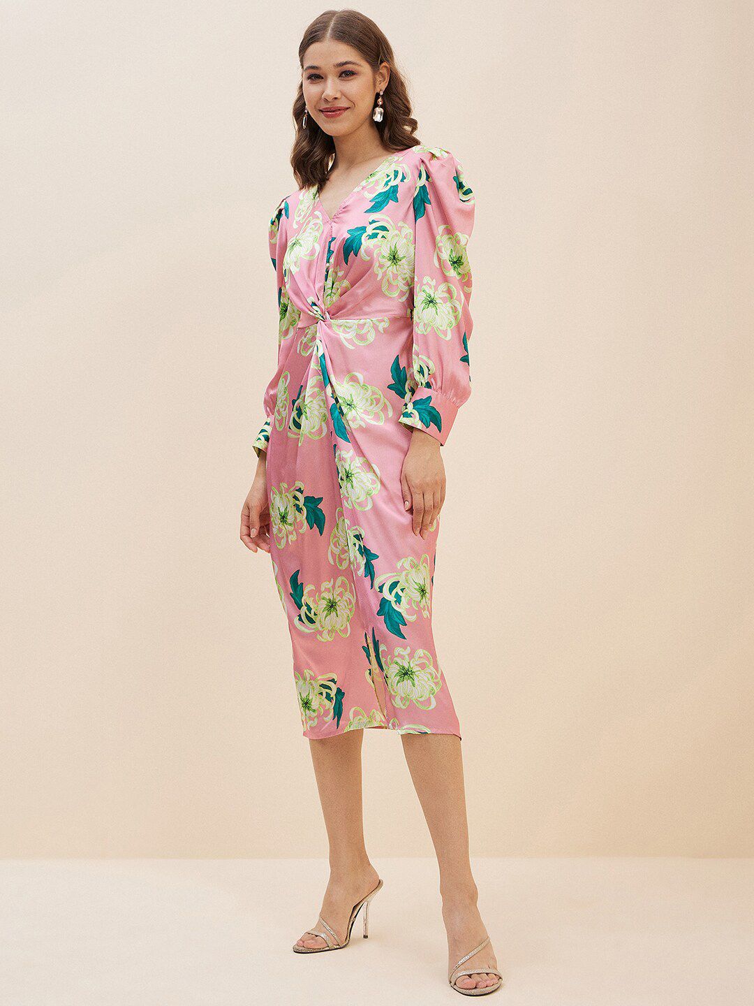 Antheaa Floral Printed Sheath Dress