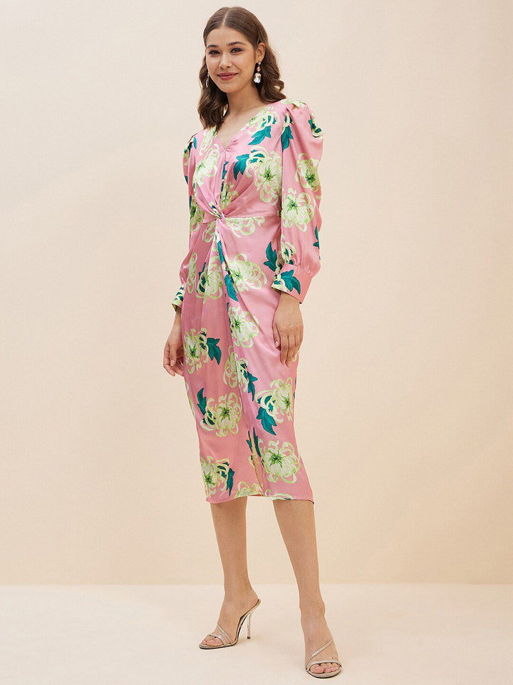 Antheaa Floral Printed Sheath Dress