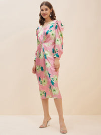 Antheaa Floral Printed Sheath Dress