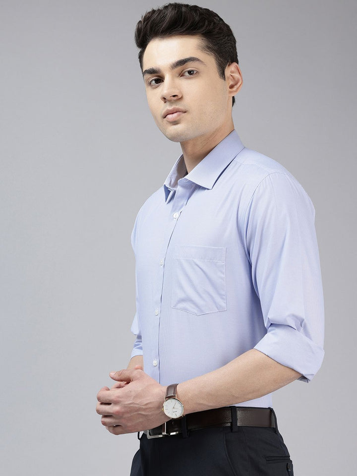 Park Avenue Self-Design Slim Fit Formal Shirt