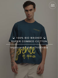 Difference Of Opinion Men Short Sleeve Oversized Crew Neck Printed Tshirt