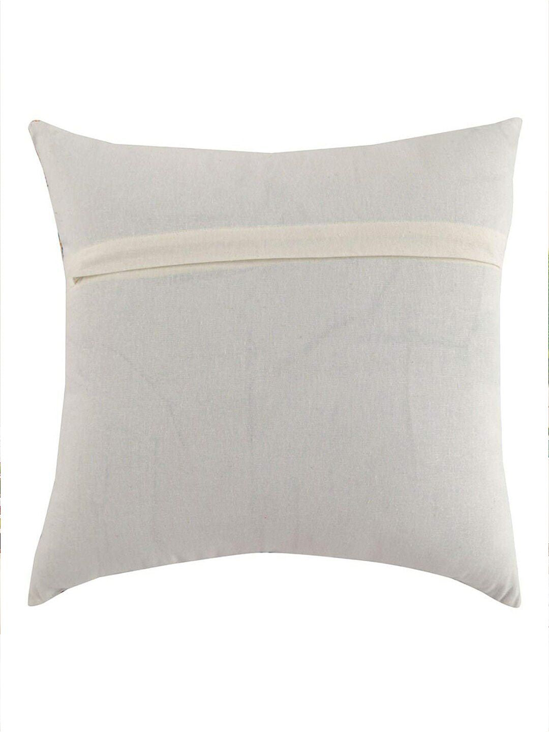 STITCHNEST Blue & Pink Set of 5 Floral Square Cushion Covers